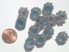 12 Wedding Cake 12mm Round Clear & Aqua